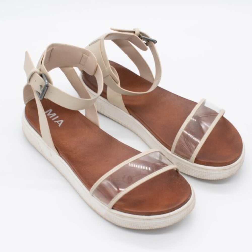 COPY - MIA Shoes Women's Michell Blush Leather Ankle Strap Sandals 9.5